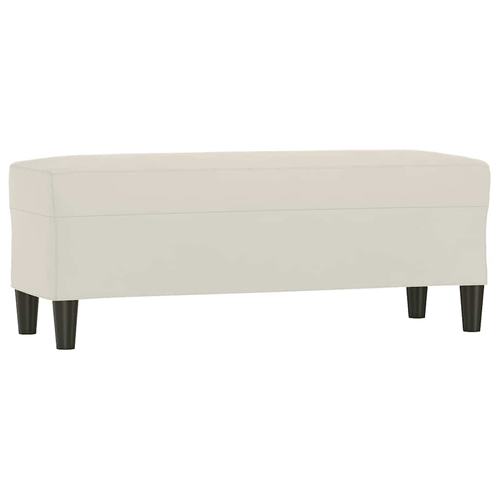 Sitzbank Creme 100x35x41 cm Samt