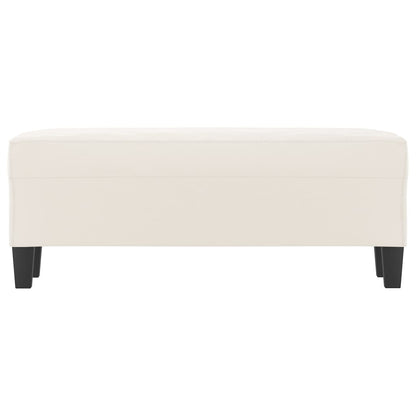 Sitzbank Beige 100x35x41 cm Mikrofasergewebe