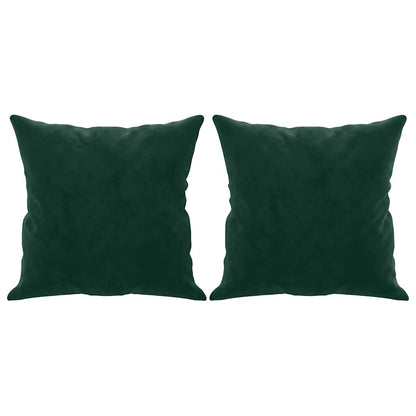 Zierkissen 2 Stk. Dunkelgrün 40x40 cm Samt