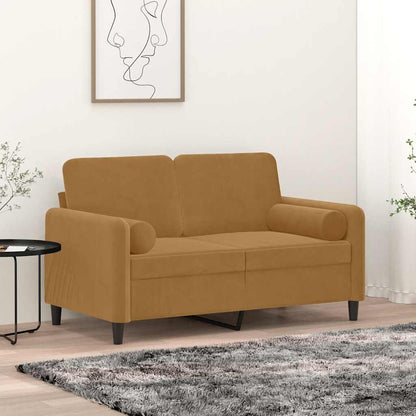 Zierkissen 2 Stk. Braun Ø15x50 cm Samt