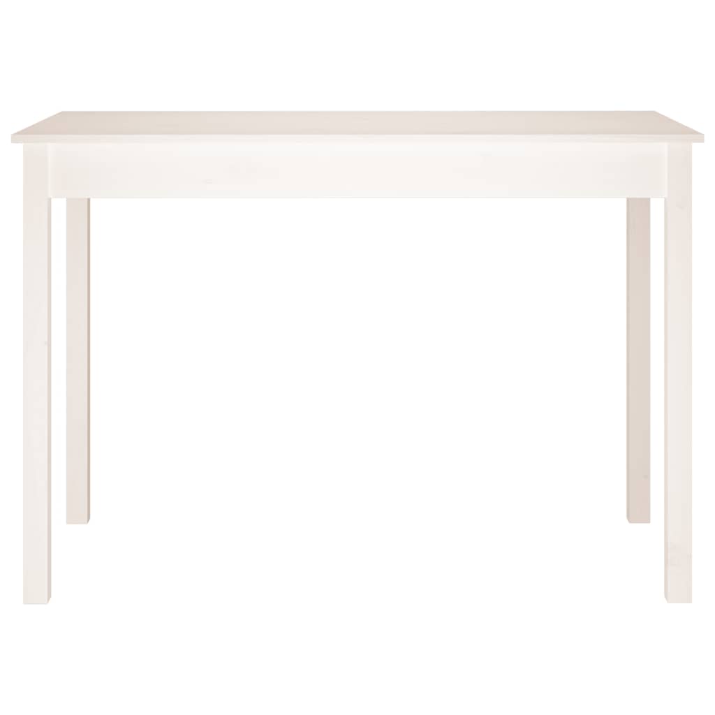 Esstisch Weiß 110x55x75 cm Massivholz Kiefer