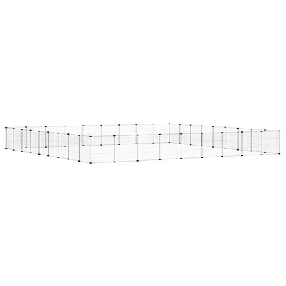 36-tlg. Haustierkäfig mit Tür Schwarz 35x35 cm Stahl