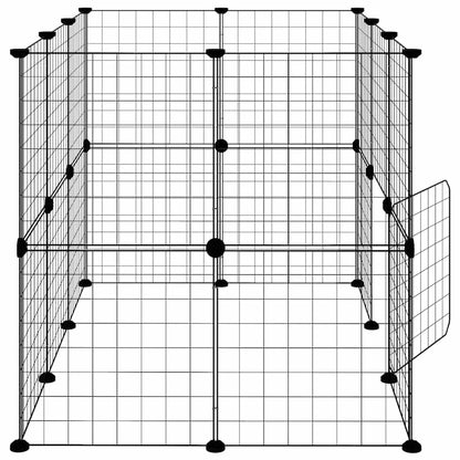20-tlg. Haustierkäfig mit Tür Schwarz 35x35 cm Stahl