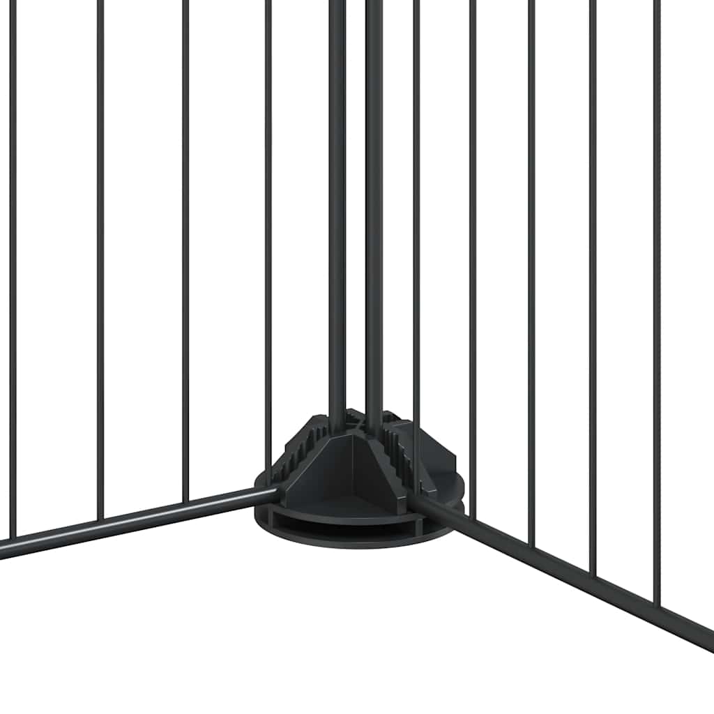 8-tlg. Haustierkäfig mit Tür Schwarz 35x35 cm Stahl