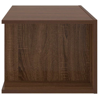 TV-Schrank mit LED-Leuchten Braun Eichen-Optik 90x39x30 cm