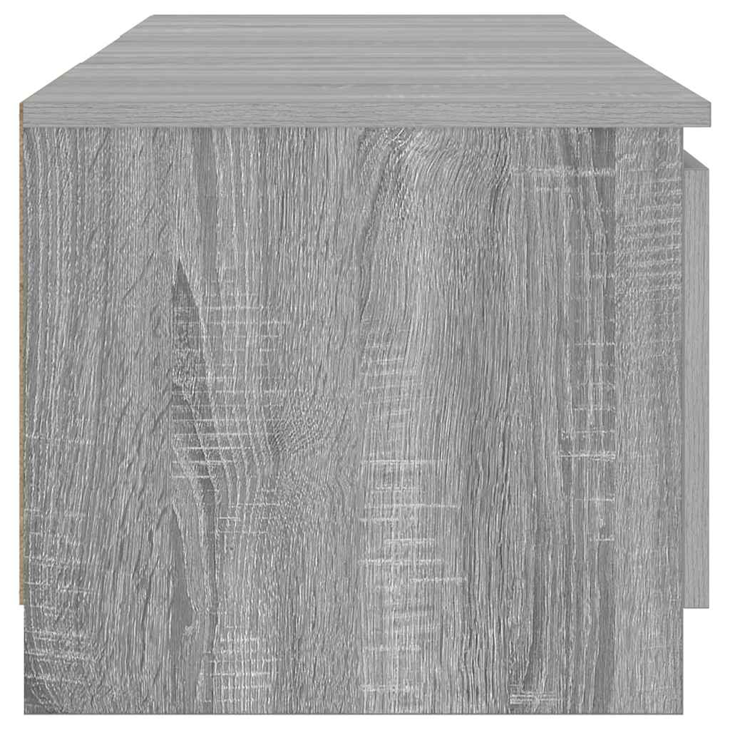 TV-Schrank mit LED-Leuchten Grau Sonoma 140x40x36 cm