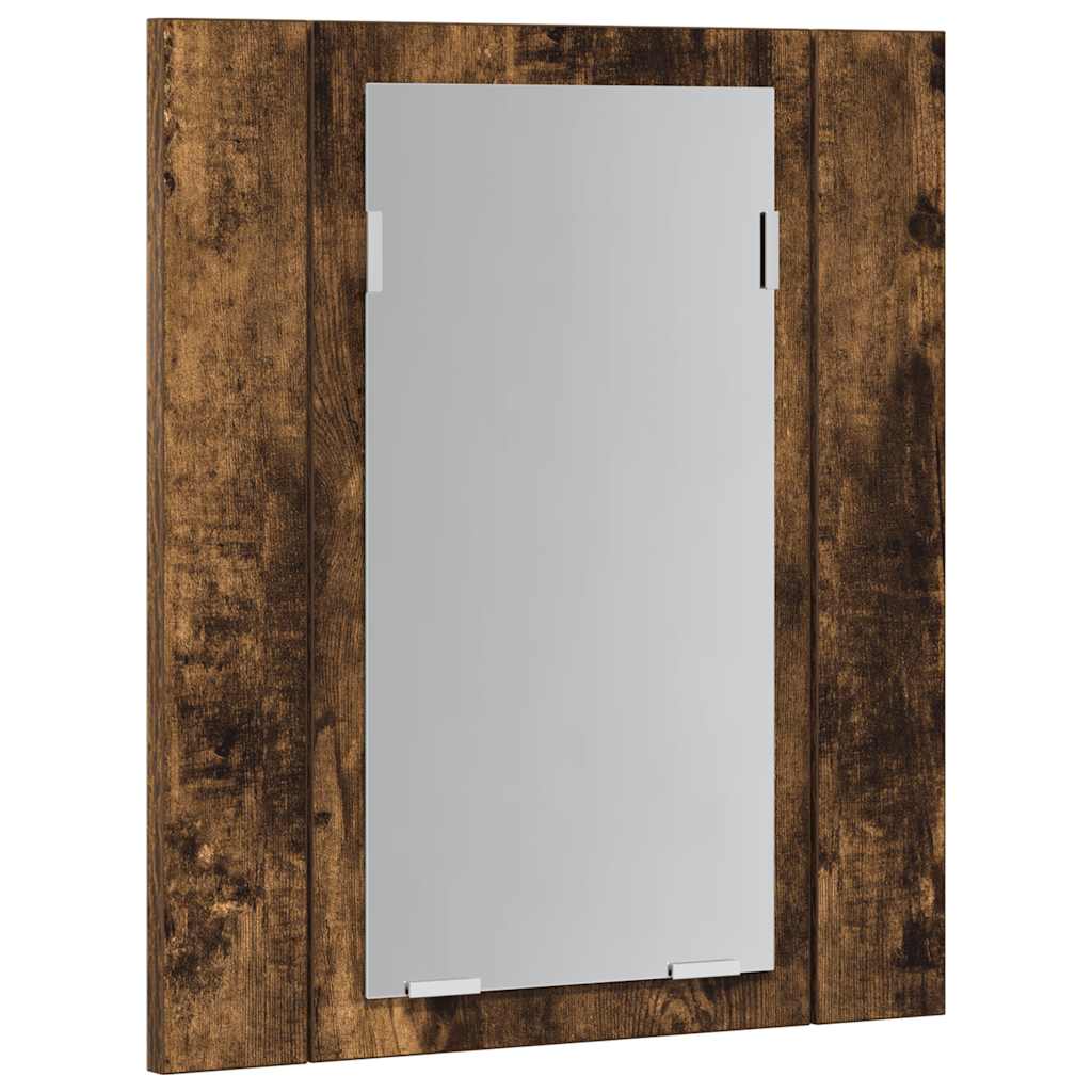 LED-Spiegelschrank Räuchereiche 40x12x45 cm Holzwerkstoff