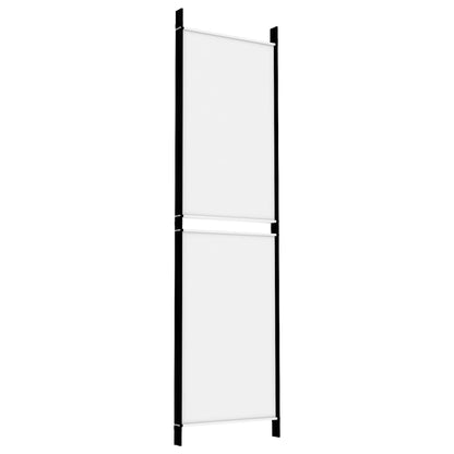 4-tlg. Paravent Weiß 200x180 cm Stoff