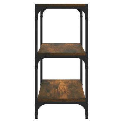 Bücherregal Räuchereiche 40x33x70,5 cm Holzwerkstoff und Stahl