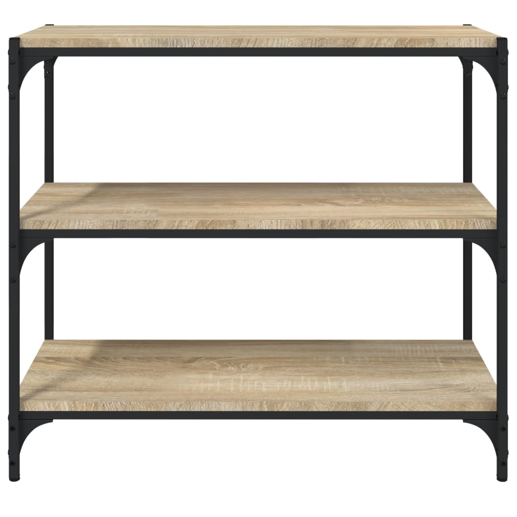 Bücherregal Sonoma-Eiche 80x33x70,5 cm Holzwerkstoff und Stahl