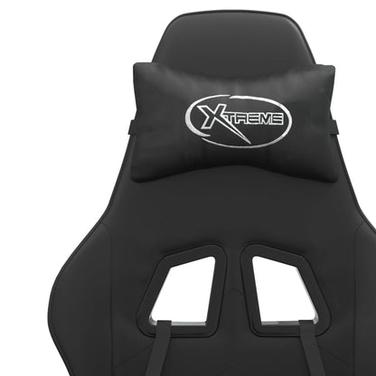 Gaming-Stuhl mit Fußstütze Drehbar Schwarz Kunstleder
