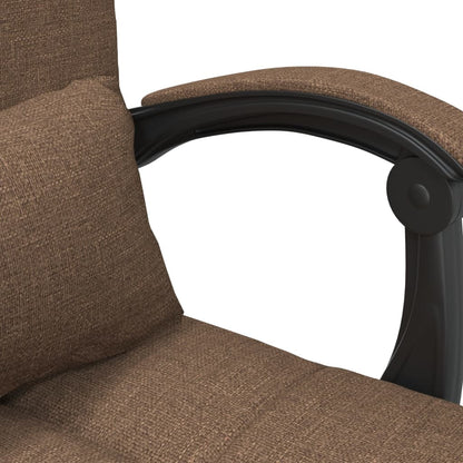 Bürostuhl mit Massagefunktion Braun Stoff