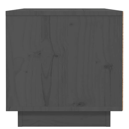 Nachttische 2 Stk. Grau 40x34x35 cm Massivholz Kiefer