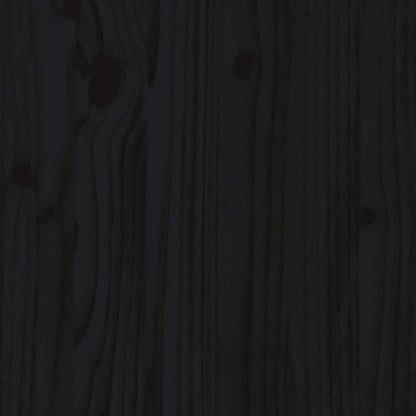 Schminktisch Schwarz 95x50x134 cm Massivholz Kiefer