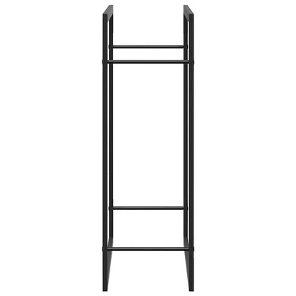 Brennholzregal Mattschwarz 80x28x86 cm Stahl