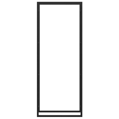 Brennholzregal Mattschwarz 80 x 28 x 222 cm Stahl