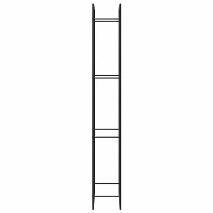 Brennholzregal Mattschwarz 80 x 28 x 222 cm Stahl