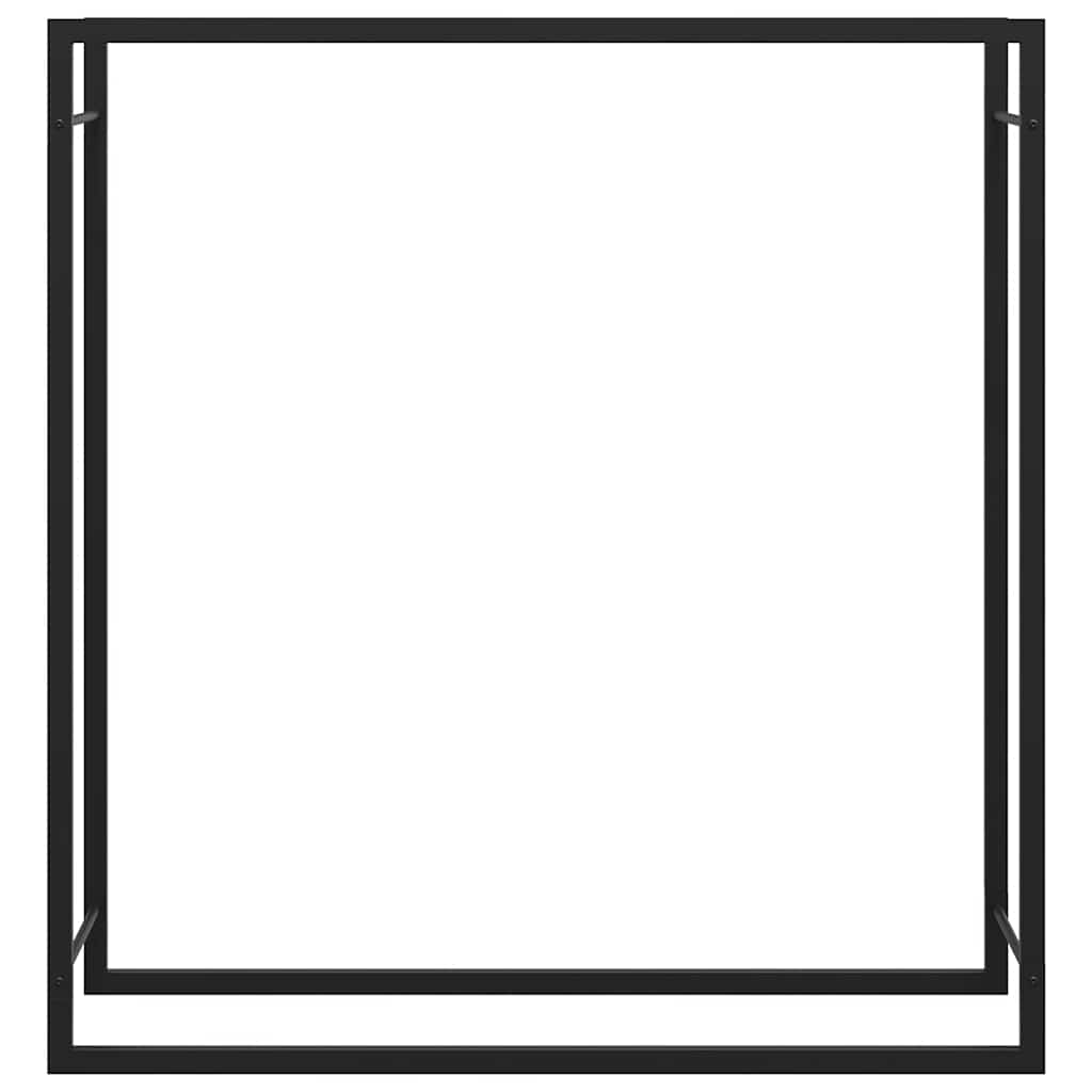 Brennholzregal Mattschwarz 110x28x116 cm Stahl