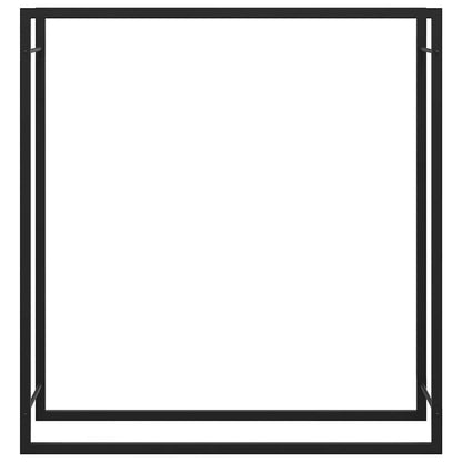 Brennholzregal Mattschwarz 110x28x116 cm Stahl