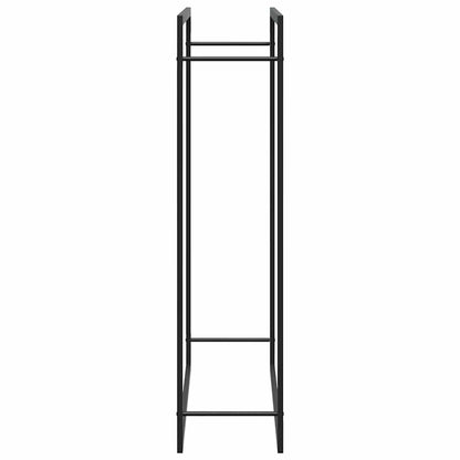 Brennholzregal Mattschwarz 110x28x116 cm Stahl