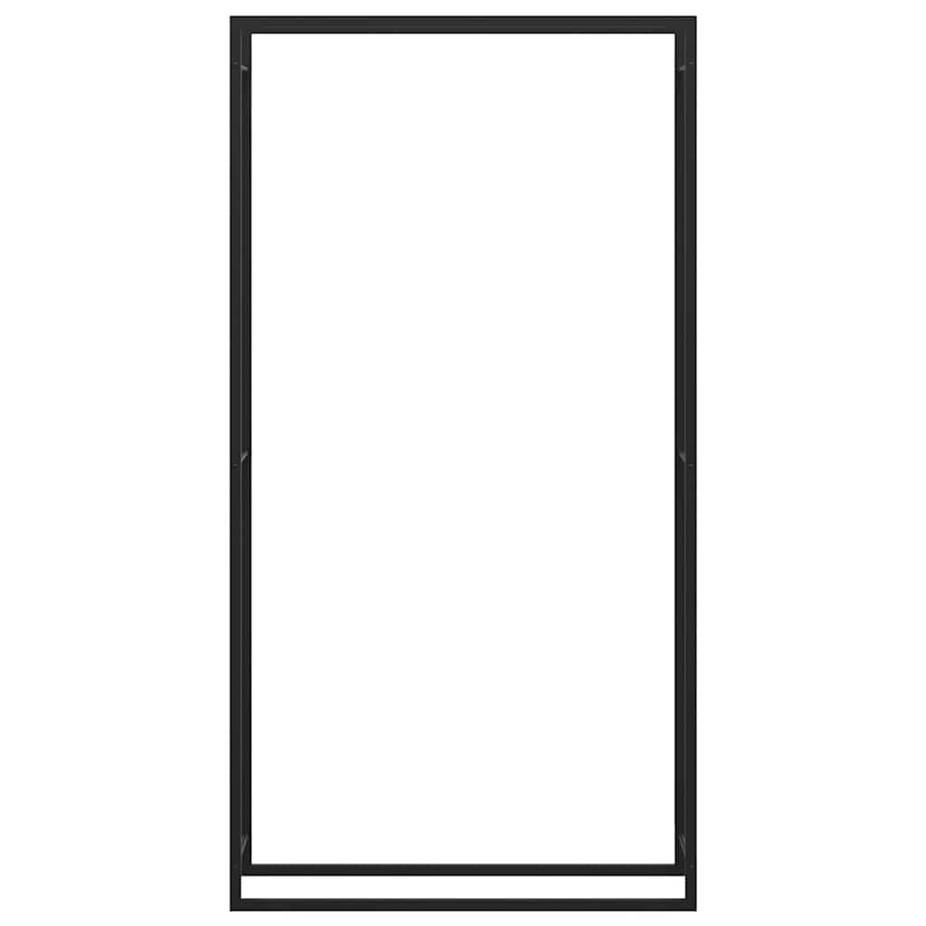 Brennholzregal Mattschwarz 110x28x214 cm Stahl