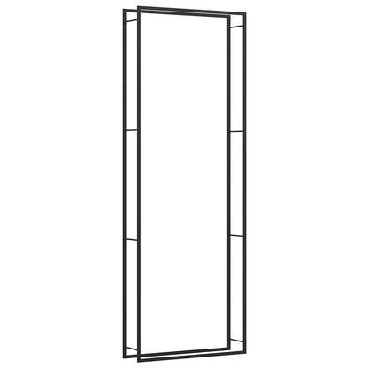 Brennholzregal Mattschwarz 110x28x312 cm Stahl