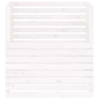 Komposter Weiß 100x100x102 cm Massivholz Kiefer