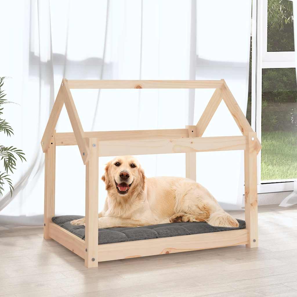 Hundebett 81x60x70 cm Massivholz Kiefer