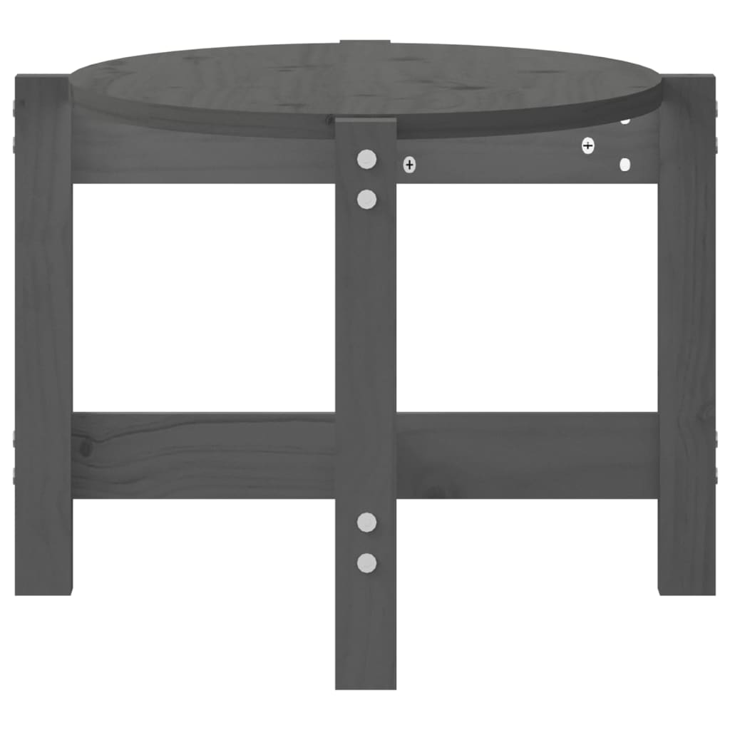 Couchtisch Grau 87x48x35 cm Massivholz Kiefer