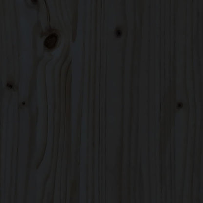 Couchtisch Schwarz Ø 35x35 cm Massivholz Kiefer