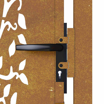 Gartentor 100x125 cm Cortenstahl Baumdesign