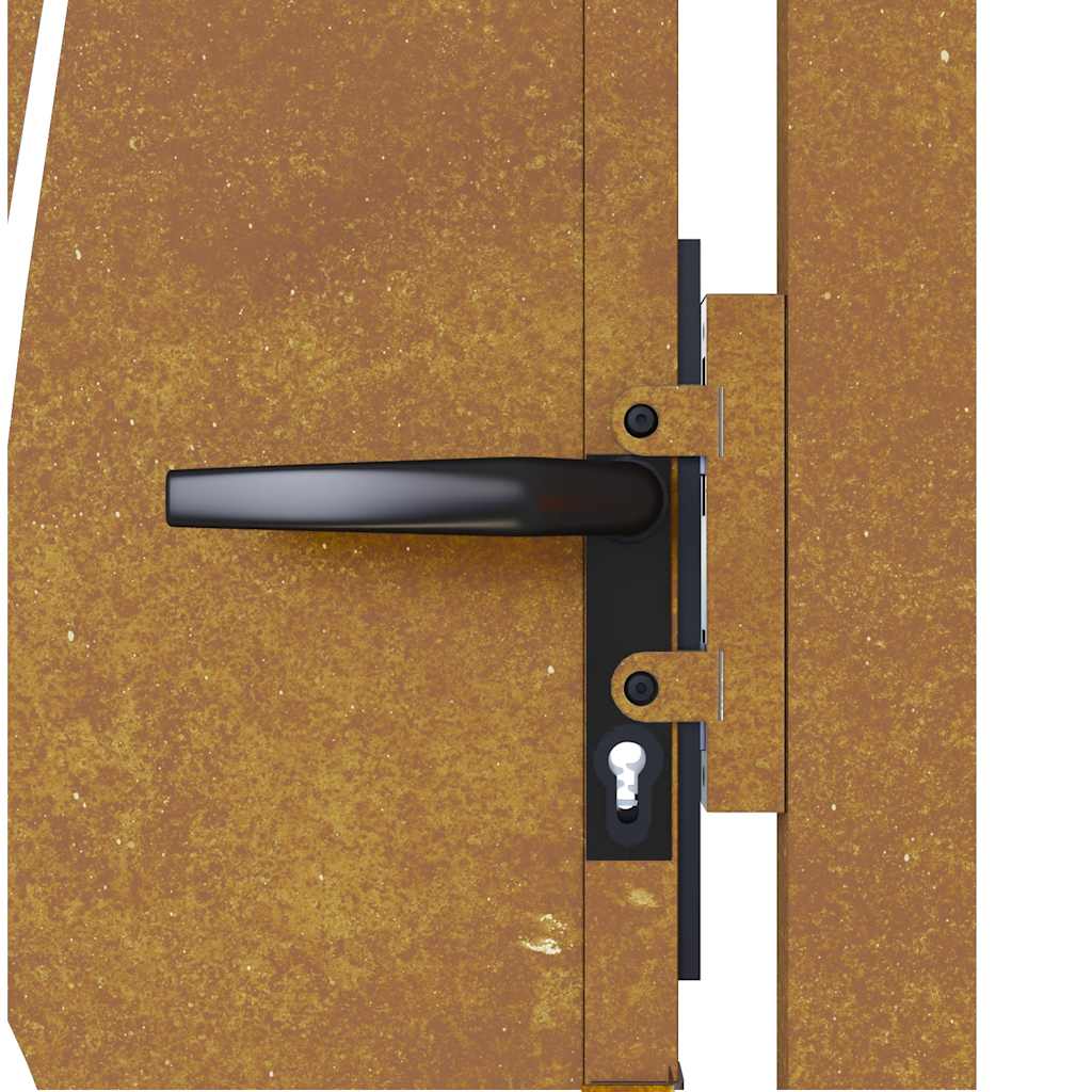 Gartentor 100x150 cm Cortenstahl Gras-Design