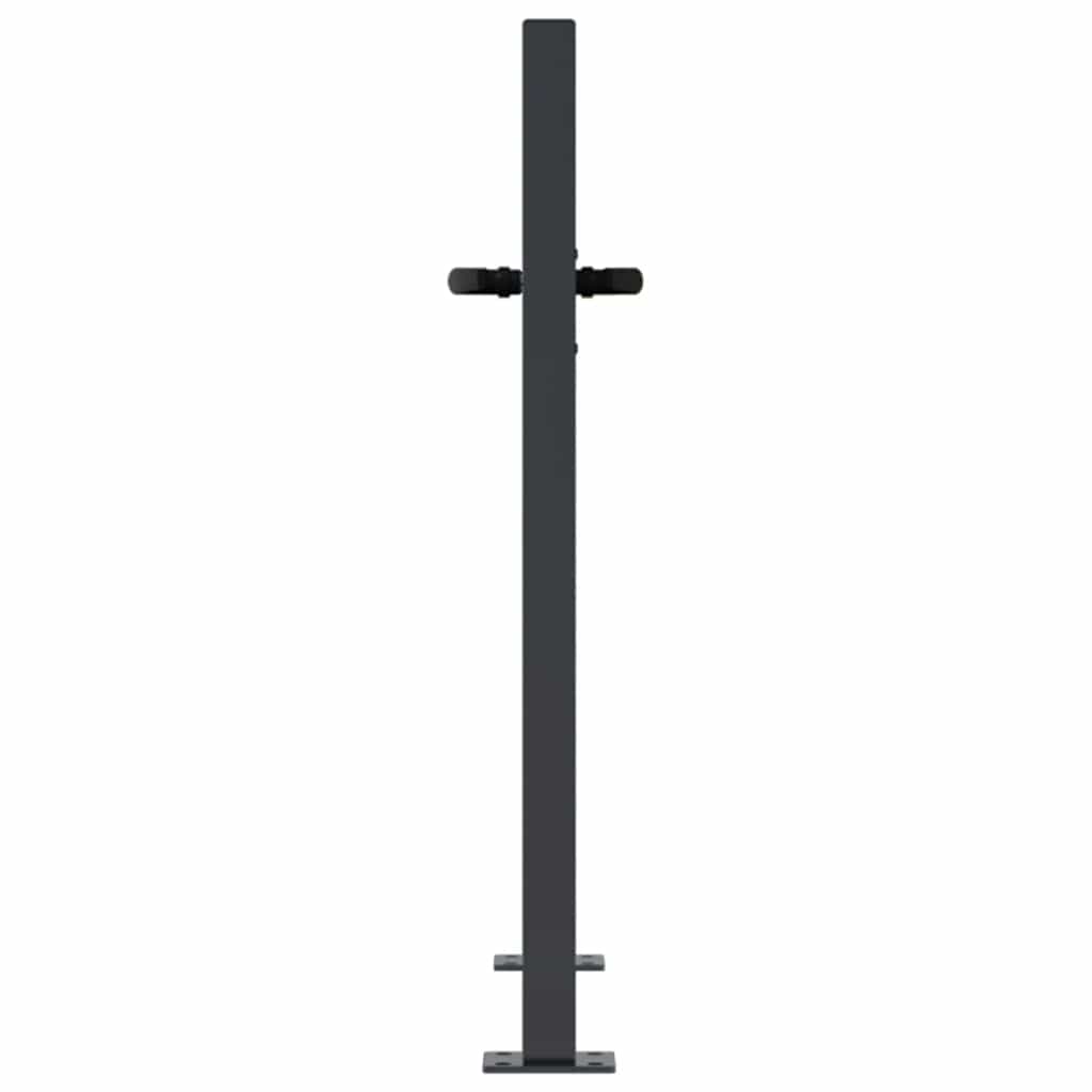 Gartentor Anthrazit 100x100 cm Stahl Bambus-Design