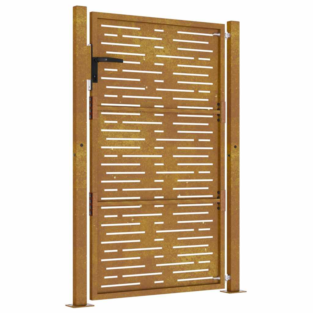 Gartentor 100x150 cm Cortenstahl Quadratisches Design