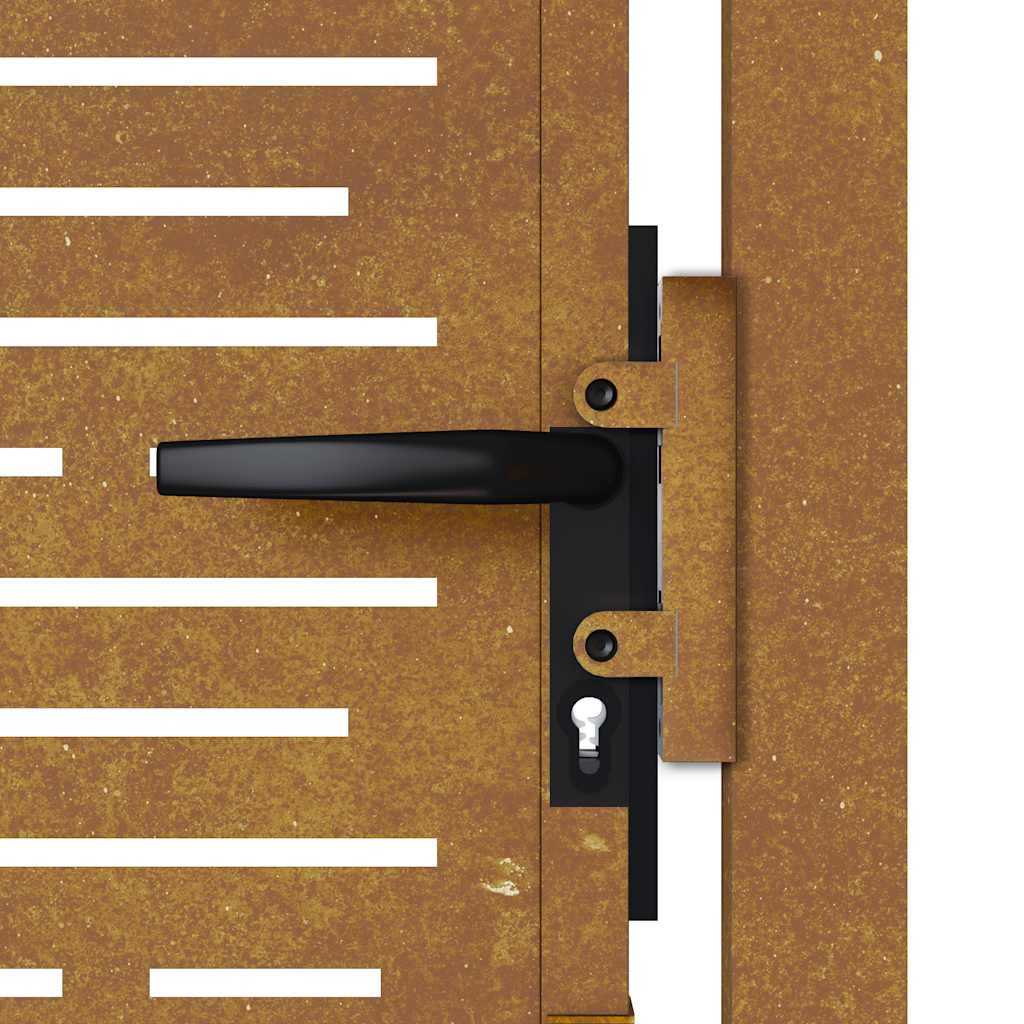 Gartentor 100x150 cm Cortenstahl Quadratisches Design