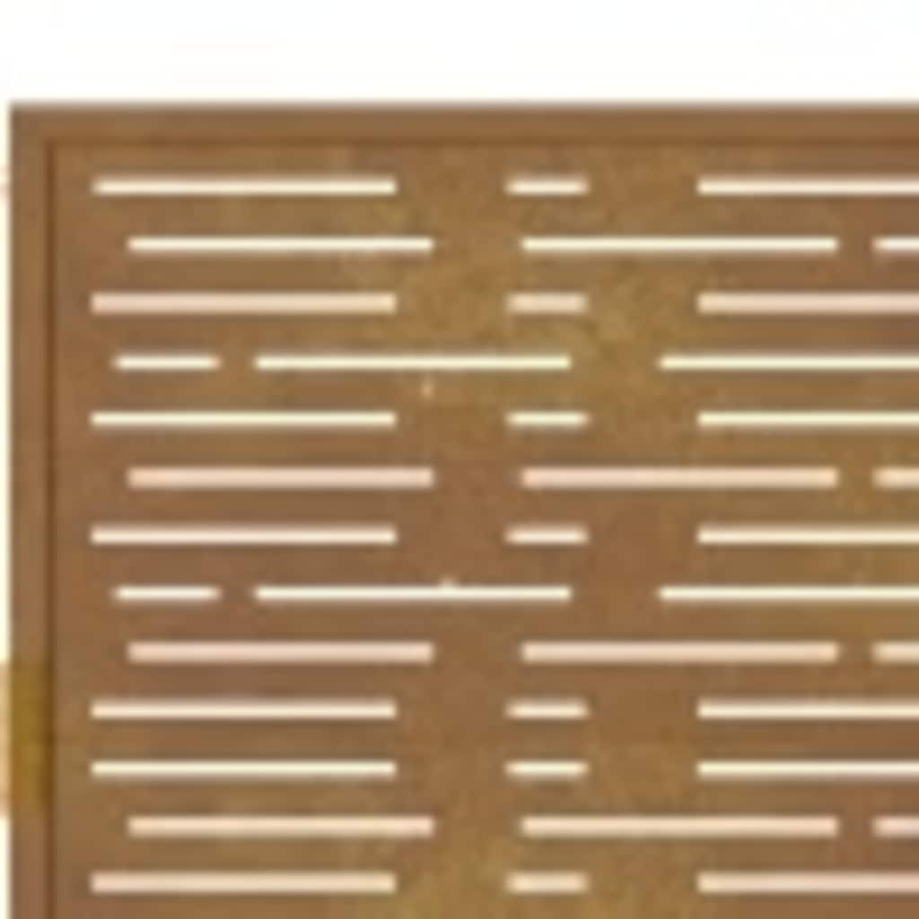 Gartentor 100x200 cm Cortenstahl Quadratisches Design