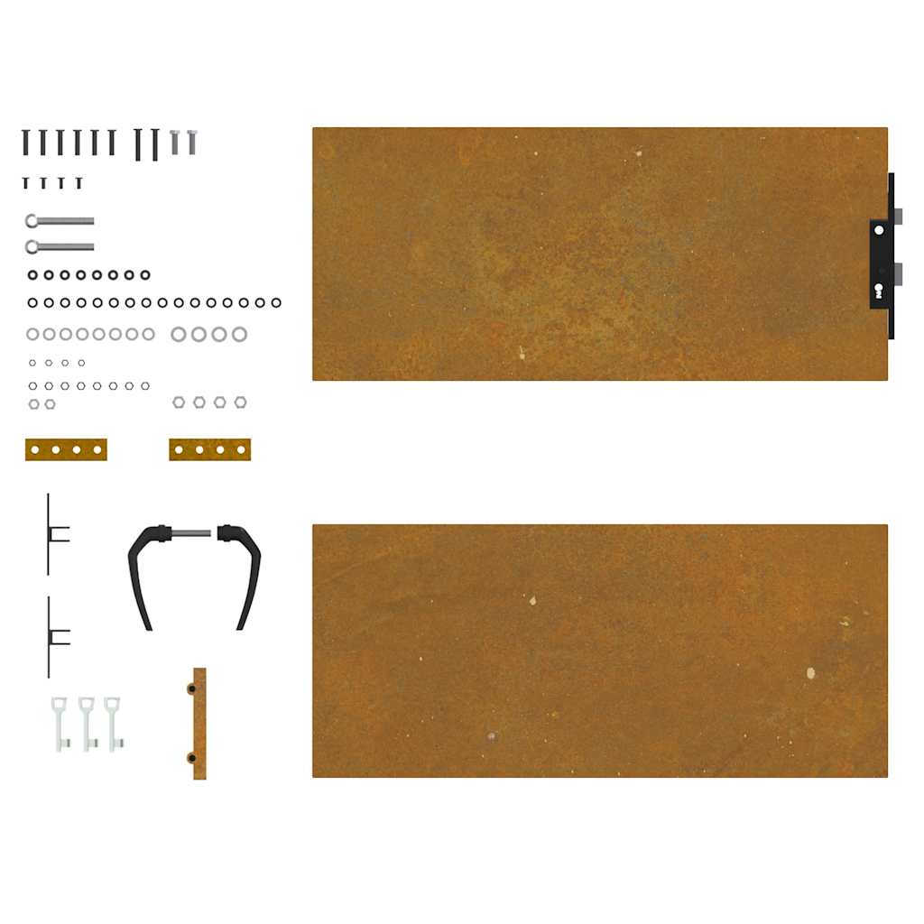 Gartentor 85x125 cm Cortenstahl
