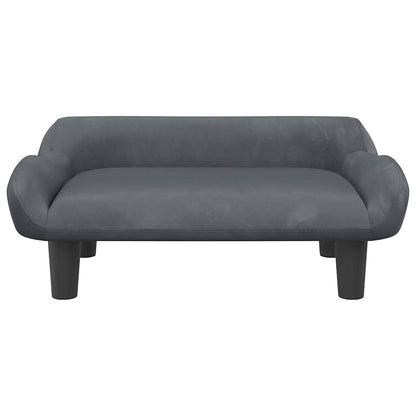 Hundebett Dunkelgrau 70x40x24 cm Samt