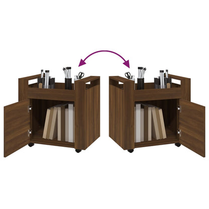 Bürowagen Braun Eichen-Optik 60x45x60 cm Holzwerkstoff