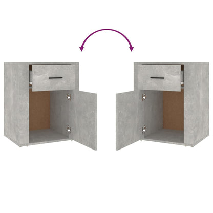 Nachttisch Betongrau 50x36x60 cm Holzwerkstoff