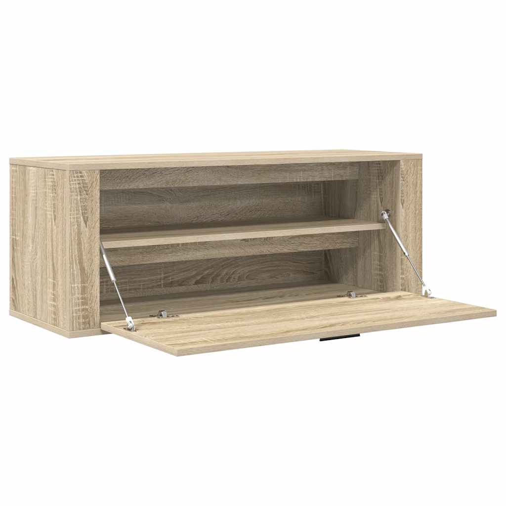 Wand-Schuhschrank Sonoma-Eiche 100x35x38 cm Holzwerkstoff