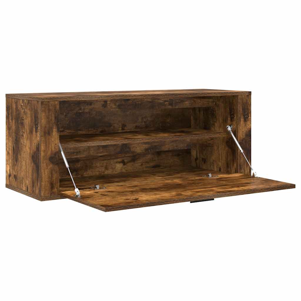 Wand-Schuhschrank Räuchereiche 100x35x38 cm Holzwerkstoff