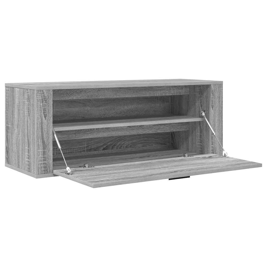 Wand-Schuhschrank Grau Sonoma 100x35x38 cm Holzwerkstoff