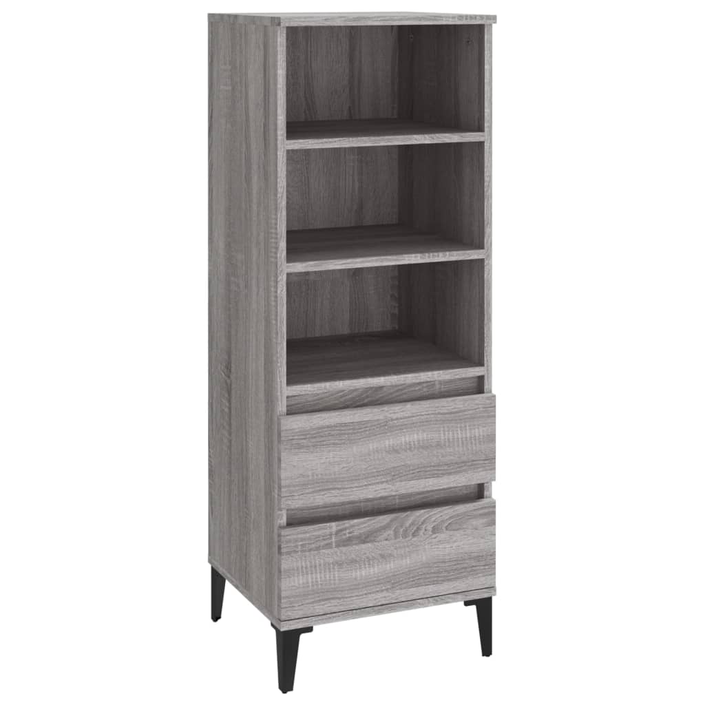 Highboard Grau Sonoma 40x36x110 cm Holzwerkstoff