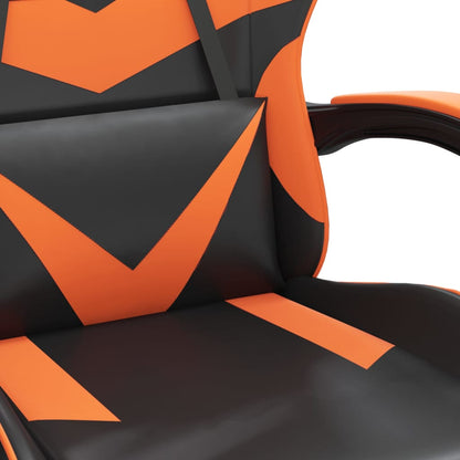 Gaming-Stuhl Schwarz und Orange Kunstleder