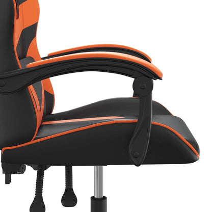 Gaming-Stuhl Schwarz und Orange Kunstleder