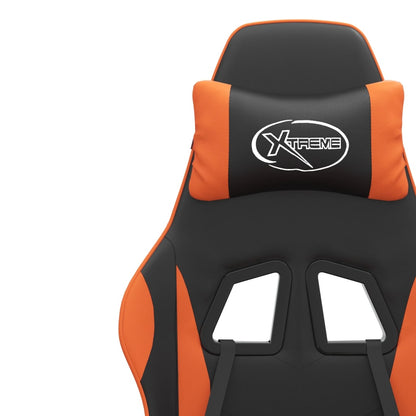 Gaming-Stuhl Schwarz und Orange Kunstleder