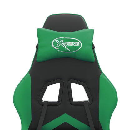 Gaming-Stuhl Schwarz und Grün Kunstleder