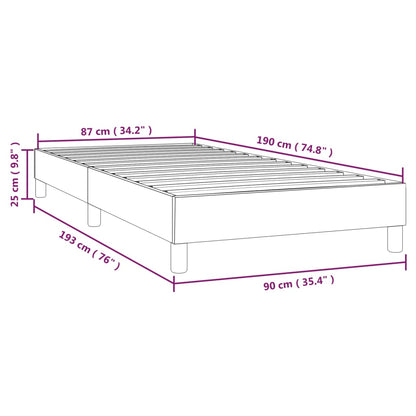 Boxspringbettgestell Dunkelgrau 90x190 cm Stoff