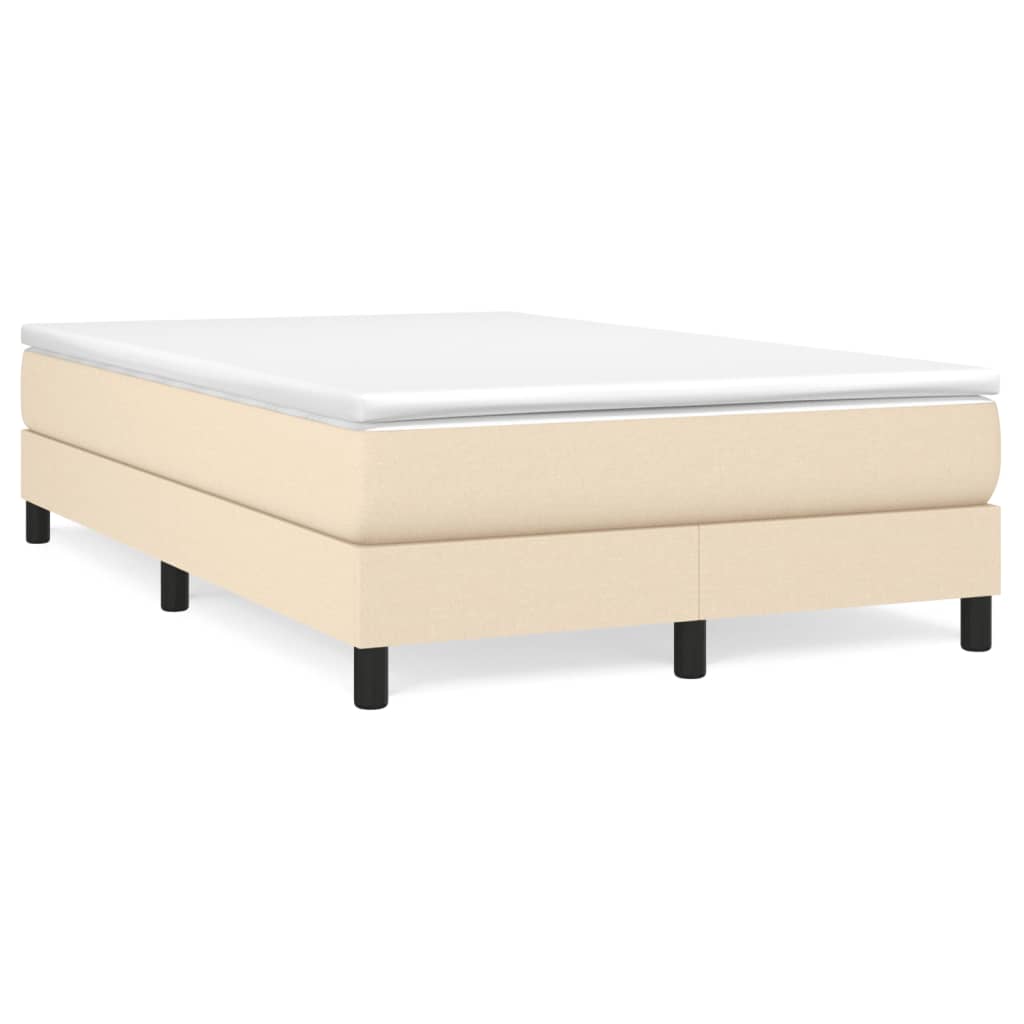 Boxspringbettgestell Creme 120x200 cm Stoff